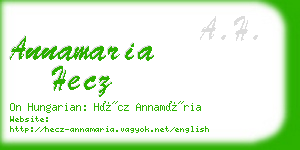 annamaria hecz business card